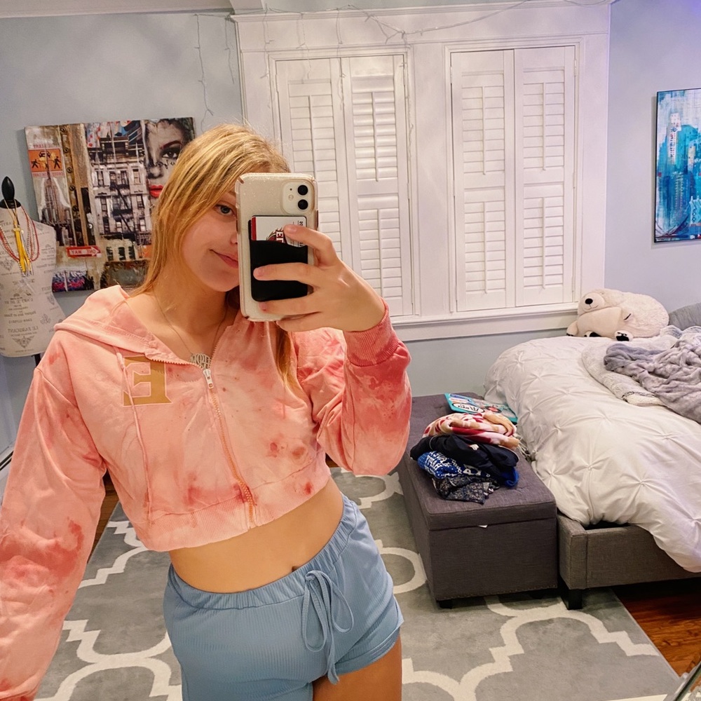 Elon university cropped zip-up